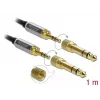 Audio kábel DeLOCK 85785 1 m 3,5 mm čierny sivý