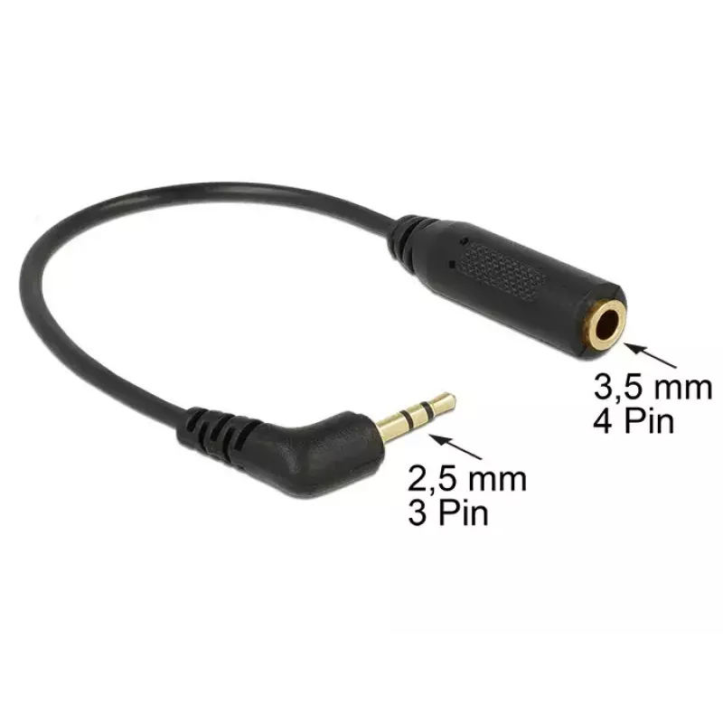 Audio kábel DeLOCK 0,17 m 2,5 mm/3,5 mm