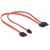 SATA kábel DeLOCK 0,3 m SATAIII 7p + 4p/slim SATAIII 13p