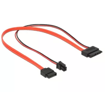SATA kábel DeLOCK 0,3 m SATAIII 7p + 4p/slim SATAIII 13p