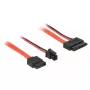 SATA kábel DeLOCK 0,3 m SATAIII 7p + 4p/slim SATAIII 13p