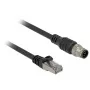 Sieťový kábel DeLOCK 84922 RJ-45 M12 Cat5e 1 m čierny