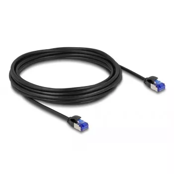 Sieťový kábel DeLOCK RJ45 Cat.6A S/FTP tenký 5m čierny