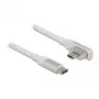 Delock Magnetický kábel Thunderbolt 3 USB-C, 4K 60 Hz, uhlový, 1,2 m