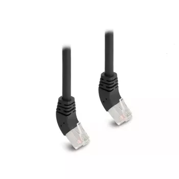 Sieťový kábel DeLOCK RJ45 Cat.6A S/FTP 45° smerom nadol 0,25 m čierny