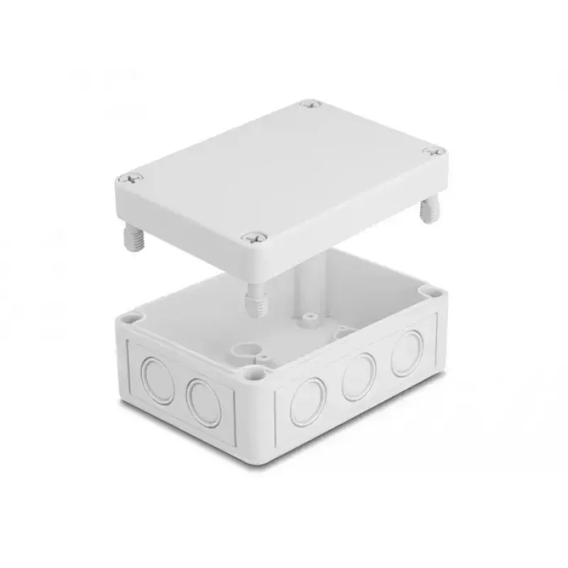 DELOCK inštalačné puzdro 130 x 93 x 57 mm sivé ABS vonkajšie použitie