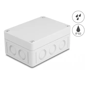 DELOCK inštalačné puzdro 130 x 93 x 57 mm sivé ABS vonkajšie použitie