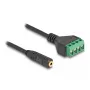 Audio kábel DeLOCK 66268 0,2 m 3,5 mm konektor samica svorka konektor samec čierny zelený