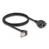 DeLOCK sieťový predlžovací kábel S/FTP RJ45 90° zahnutý na RJ45 Cat.6A 1 m čierny