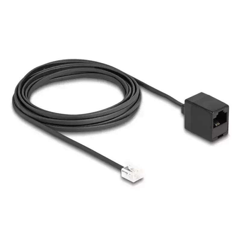 DeLOCK telefónny kábel RJ11 konektor samec na RJ45 konektor samica čierny 5 m
