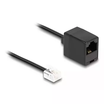 DeLOCK telefónny kábel RJ11 konektor samec na RJ45 konektor samica čierny 5 m