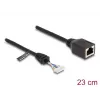 Sieťový kábel DeLOCK 88006 RJ45 konektor samica na kolíkový rad konektor samica Cat5e 0,23m čierny
