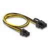 DeLOCK 83004 interný napájací kábel 0,5 m PCI-E 6-Pin na 2 x 6+2-Pin