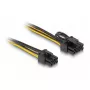 DeLOCK 83004 interný napájací kábel 0,5 m PCI-E 6-Pin na 2 x 6+2-Pin