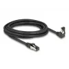 Sieťový kábel DeLOCK RJ45 Cat.8.1 90° zahnutý / rovný 3 m čierny