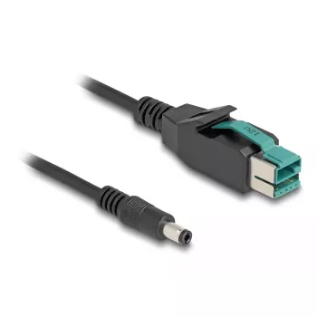 DeLOCK PoweredUSB kábel konektor samec 12 V na DC 5,5 x 2,5 mm konektor samec 3 m