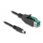 DeLOCK PoweredUSB kábel konektor samec 12 V na DC 5,5 x 2,5 mm konektor samec 3 m