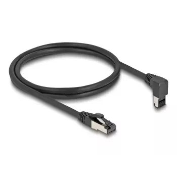 Sieťový kábel DeLOCK RJ45 Cat.8.1 90° 3m čierny