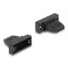 Priechodka kábla DELOCK D-Sub puzdro 9-polové pre plochý kábel, plast, čierna, 25×32×14 mm