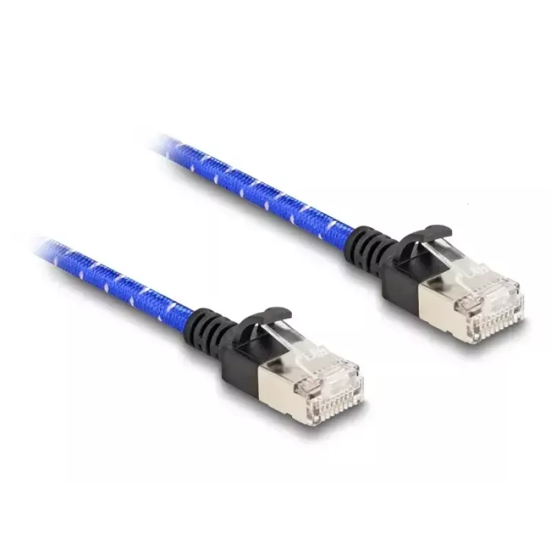 Sieťový kábel DeLOCK RJ45 Cat.6A 1 m modrý
