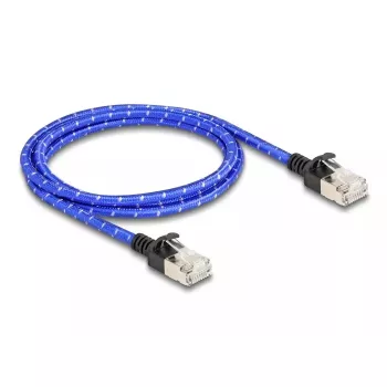 Sieťový kábel DeLOCK RJ45 Cat.6A 1 m modrý