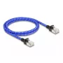 Sieťový kábel DeLOCK RJ45 Cat.6A 1 m modrý