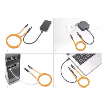 Sieťový kábel DeLOCK RJ45 Self Tracing Cat.6A 1 m oranžový