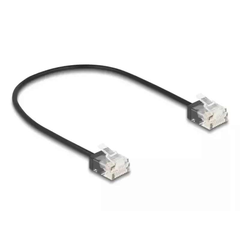 Sieťový kábel DeLOCK RJ45 Cat.6 UTP 0,3 m čierny