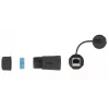 DeLOCK 86701 Vodotesná spojka RJ45 samica na samicu Cat.6A s krytkou, čierna