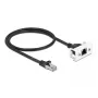 Sieťový kábel DeLOCK Easy 45 modul RJ45 S/FTP Cat.6A 0,5 m čierny