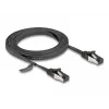 Sieťový kábel DeLOCK RJ45 plochý patch kábel konektor samec na konektor samec Cat.8.1 2 m čierny
