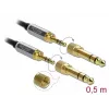 Audio kábel DeLOCK 85784 0,5 m 3,5 mm čierny sivý