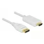 Video kábel adaptér DeLOCK 83819 3 m DisplayPort HDMI biely