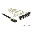 Interný napájací kábel DeLOCK 85687, 1 m, Mini SAS SFF-8087 na 4 SATA