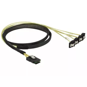 Interný napájací kábel DeLOCK 85687, 1 m, Mini SAS SFF-8087 na 4 SATA