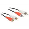 Audio kábel DeLOCK 85807 5 m 2 x Cinch čierny červený biely