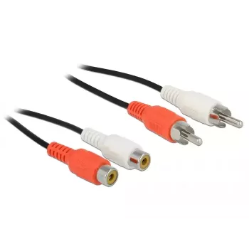 Audio kábel DeLOCK 85807 5 m 2 x Cinch čierny červený biely