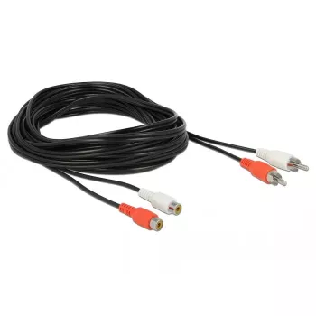 Audio kábel DeLOCK 85807 5 m 2 x Cinch čierny červený biely