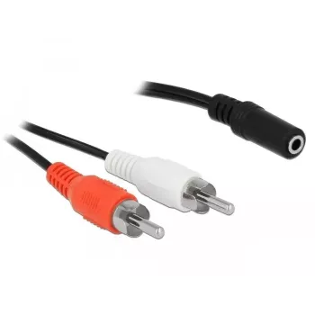 Audio kábel DeLOCK 85808 1,4 m 2xRCA 3,5 mm čierny červený biely