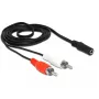 Audio kábel DeLOCK 85808 1,4 m 2xRCA 3,5 mm čierny červený biely