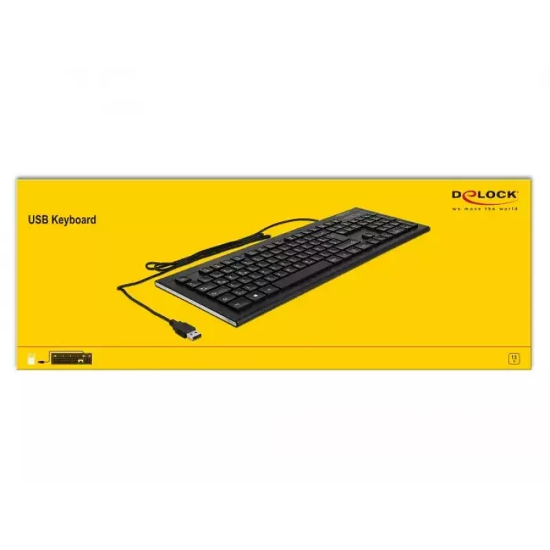 DeLOCK 12672 klávesnica Office USB QWERTZ nemecká čierna