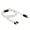 Audio kábel DeLOCK 85848 1,2 m 2,5 mm 2x MMCX biely