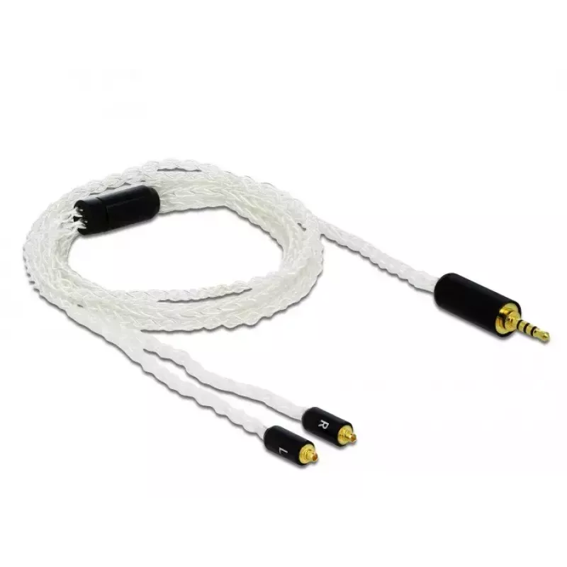 Audio kábel DeLOCK 85848 1,2 m 2,5 mm 2x MMCX biely