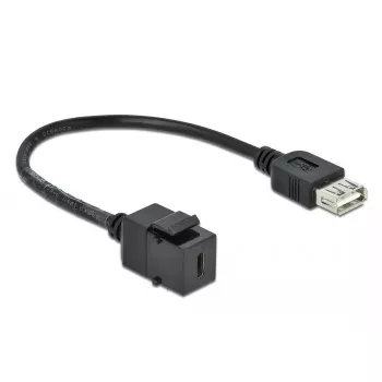 Keystone modul DeLOCK 86384 plochý čierny USB C