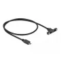 DeLOCK kábel USB 2.0 Micro-B konektor samica panelová montáž na USB 2.0 Micro-B konektor samec 0,5 m