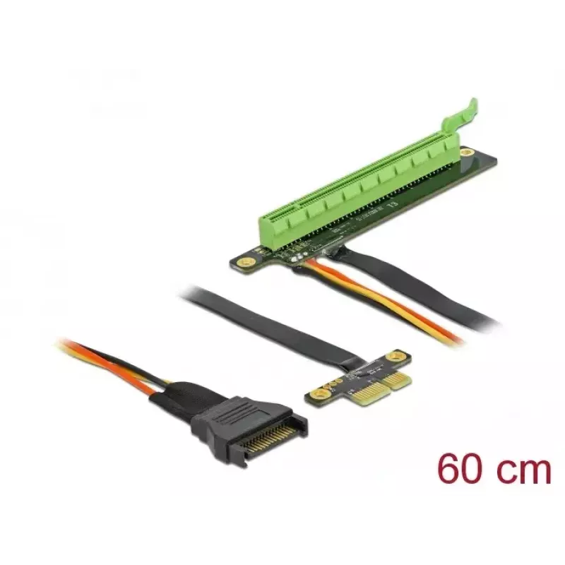 Riser karta DeLOCK PCI Express x1 na x16 s flexibilným káblom 80 cm