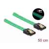 SATA kábel DeLOCK 82069 0,5 m SATA 7-pin zelený