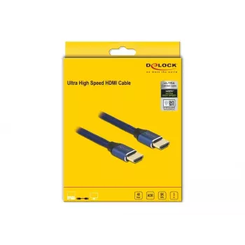 HDMI kábel DeLOCK Ultra High Speed 48 Gbps 8K 60 Hz modrý 3 m