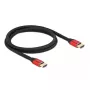 HDMI kábel DeLOCK Ultra High Speed 48 Gbit/s 8K 60 Hz červený 1 m