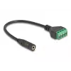 DeLOCK 66295 Audio adaptérový kábel, 3,5 mm 4-pinová samica na svorkovnicu, 20 cm